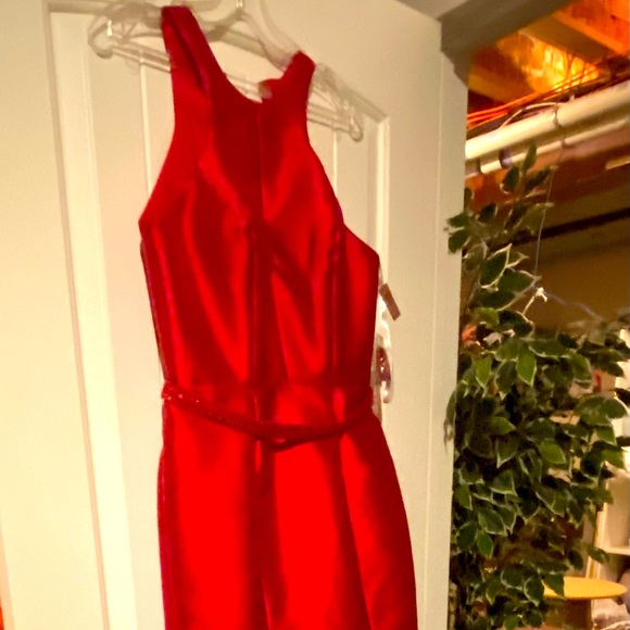 Gorgeous new one of a kind red satin dress.  This dress is red carpet ready! - Picture 1 of 6